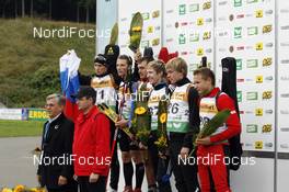 26.09.2009, Oberhof (GER): podium junio men - IBU Sommer Biathlon Worldchampionship, sprint men - Oberhof (GER). www.nordicfocus.com. © NordicFocus. Every downloaded picture is fee-liable.