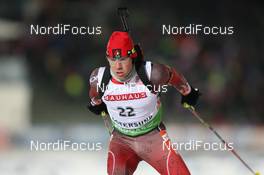 03.12.2009, Oestersund, Sweden (SWE): Robin Clegg (CAN), Rossignol, Rottefella, Leki - IBU world cup biathlon, individual men, Oestersund (SWE). www.nordicfocus.com. © Manzoni/NordicFocus. Every downloaded picture is fee-liable.
