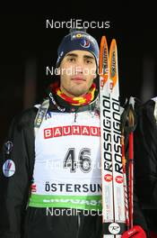 03.12.2009, Oestersund, Sweden (SWE): Martin Fourcade (FRA), Rossignol, Rottefella, Odlo - IBU world cup biathlon, individual men, Oestersund (SWE). www.nordicfocus.com. © Manzoni/NordicFocus. Every downloaded picture is fee-liable.