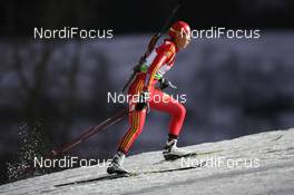06.12.2009, Oestersund, Sweden (SWE): Chunli Wang (CHN), Fischer, Salomon, Swix, adidas  - IBU world cup biathlon, relay women, Oestersund (SWE). www.nordicfocus.com. © Manzoni/NordicFocus. Every downloaded picture is fee-liable.