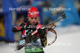 06.12.2009, Oestersund, Sweden (SWE): Andrea Henkel (GER), Atomic, Exel, adidas, Toko - IBU world cup biathlon, relay women, Oestersund (SWE). www.nordicfocus.com. © Manzoni/NordicFocus. Every downloaded picture is fee-liable.