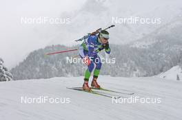 12.12.2009, Hochfilzen, Austria (AUT): Andreja Mali (SLO), Fischer, Rottefella, Alpina, Leki - IBU world cup biathlon, pursuit women, Hochfilzen (AUT). www.nordicfocus.com. © Manzoni/NordicFocus. Every downloaded picture is fee-liable.
