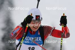 12.12.2009, Hochfilzen, Austria (AUT): Zina Kocher (CAN), Atomic, Leki, Odlo - IBU world cup biathlon, pursuit women, Hochfilzen (AUT). www.nordicfocus.com. © Manzoni/NordicFocus. Every downloaded picture is fee-liable.