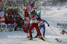 13.12.2009, Hochfilzen, Austria (AUT): Simon Eder (AUT), Fischer, Rottefella, Swix - IBU world cup biathlon, relay men, Hochfilzen (AUT). www.nordicfocus.com. © Manzoni/NordicFocus. Every downloaded picture is fee-liable.