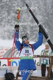 11.12.2009, Hochfilzen, Austria (AUT): Anna Carin Olofsson-Zidek (SWE), Madshus, Rottefella, Alpina, Leki, adidas - IBU world cup biathlon, sprint women, Hochfilzen (AUT). www.nordicfocus.com. © Manzoni/NordicFocus. Every downloaded picture is fee-liable.