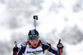 11.12.2009, Hochfilzen, Austria (AUT): Sara Studebaker (USA), Rossignol, Rottefella, Exel, adidas  - IBU world cup biathlon, sprint women, Hochfilzen (AUT). www.nordicfocus.com. © Manzoni/NordicFocus. Every downloaded picture is fee-liable.