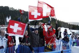 04.01.2009, Val di Fiemme, Italy (ITA): swiss fans celebrating - FIS world cup cross-country, tour de ski, final climb men, Val di Fiemme (ITA). www.nordicfocus.com. © Felgenhauer/NordicFocus. Every downloaded picture is fee-liable.