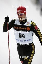 24.01.2009, Otepaeae, Estland (EST): Axel Teichmann (GER), Madshus, Rottefella, Swix, adidas, Toko - FIS world cup cross-country, 15km men, Otepaeae (EST). www.nordicfocus.com. © Furtner/NordicFocus. Every downloaded picture is fee-liable.