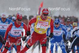 30.01.2009, Rybisnk, Russia (RUS): group, in front Dario Cologna (SUI), Fischer, Rottefella, Alpina, Swix, adidas, behind him Remo Fischer (SUI), Fischer, Rottefella, Alpina, KV+, adidas  - FIS world cup cross-country, mass men, Rybinsk (RUS). www.nordicfocus.com. © Hemmersbach/NordicFocus. Every downloaded picture is fee-liable.