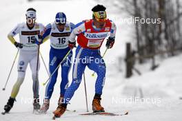 22.03.2009, Falun, Sweden (SWE): Pietro Piller Cottrer (ITA), Rossignol, Rottefella, One Way  - FIS world cup cross-country, 15km men handicap start, Falun (SWE). www.nordicfocus.com. © Felgenhauer/NordicFocus. Every downloaded picture is fee-liable.