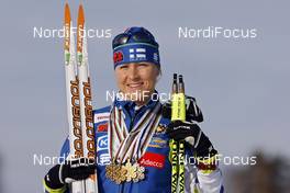 20.03.2009, Falun, Sweden (SWE): Aino Kaisa Saarinen (FIN), Rossignol, Rottefella, One Way  - FIS world cup cross-country, cups, Falun (SWE). www.nordicfocus.com. © Felgenhauer/NordicFocus. Every downloaded picture is fee-liable.