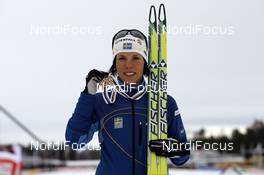20.03.2009, Falun, Sweden (SWE): Charlotte Kalla (SWE), Fischer, Salomon, Swix, Craft  - FIS world cup cross-country, cups, Falun (SWE). www.nordicfocus.com. © Felgenhauer/NordicFocus. Every downloaded picture is fee-liable.
