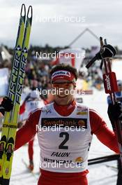 21.03.2009, Falun, Sweden (SWE): Dario Cologna (SUI), Fischer, Rottefella, Alpina, Swix, adidas  - FIS world cup cross-country, pursuit men, Falun (SWE). www.nordicfocus.com. © Felgenhauer/NordicFocus. Every downloaded picture is fee-liable.