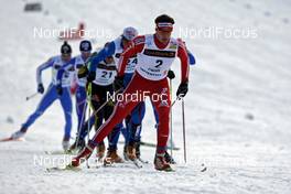 21.03.2009, Falun, Sweden (SWE): Dario Cologna (SUI), Fischer, Rottefella, Alpina, Swix, adidas  - FIS world cup cross-country, pursuit men, Falun (SWE). www.nordicfocus.com. © Felgenhauer/NordicFocus. Every downloaded picture is fee-liable.