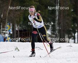 21.03.2009, Falun, Sweden (SWE): Evi Sachenbacher Stehle (GER), Madshus, Rottefella, Leki, adidas  - FIS world cup cross-country, pursuit women, Falun (SWE). www.nordicfocus.com. © Felgenhauer/NordicFocus. Every downloaded picture is fee-liable.