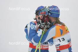 19.02.2009, Liberec, Czech Republic (CZE): Aino Kaisa Saarinen (FIN), Rossignol, Rottefella, One Way, Virpi Kuitunen (FIN), Rossignol, Rottefella, One Way  - FIS nordic world ski championships, cross-country, 10km women, Liberec (CZE). www.nordicfocus.com. © Domanski/NordicFocus. Every downloaded picture is fee-liable.