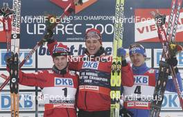 24.02.2009, Liberec, Czech Republic (CZE): l-r: Johan Kjoelstad (NOR), Rossignol, Rottefella, Swix, Ola Vigen Hattestad (NOR), Fischer, Rottefella, Swix, Nikolay Morilov (RUS), Madshus, Rottefella, adidas - FIS nordic world ski championships, cross-country, individual sprint, Liberec (CZE). www.nordicfocus.com. © Furtner/NordicFocus. Every downloaded picture is fee-liable.