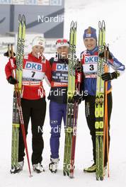 24.02.2009, Liberec, Czech Republic (CZE): l-r: Kikkan Randall (USA), Fischer, Salomon, Arianna Follis (ITA), Fischer, Salomon, Swix Pirjo Muranen (FIN), Fischer, Rottefella, Exel - FIS nordic world ski championships, cross-country, individual sprint, Liberec (CZE). www.nordicfocus.com. © Furtner/NordicFocus. Every downloaded picture is fee-liable.
