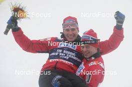 24.02.2009, Liberec, Czech Republic (CZE): l-r , Feature , Ola Vigen Hattestad (NOR), Fischer, Rottefella, Swix und Johan Kjoelstad (NOR), Rossignol, Rottefella, Swix  - FIS nordic world ski championships, cross-country, individual sprint, Liberec (CZE). www.nordicfocus.com. © Domanski/NordicFocus. Every downloaded picture is fee-liable.