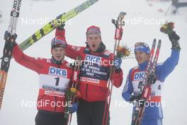 24.02.2009, Liberec, Czech Republic (CZE): Johan Kjoelstad (NOR), Rossignol, Rottefella, Swix , Ola Vigen Hattestad (NOR), Fischer, Rottefella, Swix , Nikolay Morilov (RUS), Madshus, Rottefella, adidas  - FIS nordic world ski championships, cross-country, individual sprint, Liberec (CZE). www.nordicfocus.com. © Domanski/NordicFocus. Every downloaded picture is fee-liable.