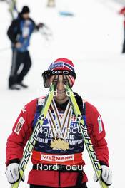 01.03.2009, Liberec, Czech Republic (CZE): Petter Northug (NOR), Fischer, Rottefella, Alpina, Ski Go, Swix  3 gold medals - FIS nordic world ski championships, cross-country, mass men, Liberec (CZE). www.nordicfocus.com. © Furtner/NordicFocus. Every downloaded picture is fee-liable.