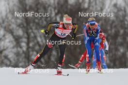 28.02.2009, Liberec, Czech Republic (CZE): group, in front Katerina Neumannova (CZE), behind Julija Tchepalova (RUS), Fischer, Rottefella, Alpina, Swix, adidas, topshot - FIS nordic world ski championships, cross-country, mass women, Liberec (CZE). www.nordicfocus.com. © Hemmersbach/NordicFocus. Every downloaded picture is fee-liable.