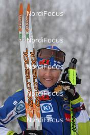 21.02.2009, Liberec, Czech Republic (CZE): Aino Kaisa Saarinen (FIN), Rossignol, Rottefella, One Way, gold medal 10 km C and bronce medal pursuit - FIS nordic world ski championships, cross-country, medals, Liberec (CZE). www.nordicfocus.com. © Hemmersbach/NordicFocus. Every downloaded picture is fee-liable.