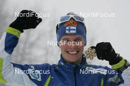 20.02.2009, Liberec, Czech Republic (CZE): Matti Heikkinen (FIN), Fischer, Rottefella, Alpina, Exel, bronce medal 15 km C - FIS nordic world ski championships, cross-country, medals, Liberec (CZE). www.nordicfocus.com. © Hemmersbach/NordicFocus. Every downloaded picture is fee-liable.