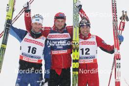 22.02.2009, Liberec, Czech Republic (CZE): group , l-r , Anders Soedergren (SWE), Fischer, Salomon, Craft , Petter Northug (NOR), Fischer, Rottefella, Alpina, Ski Go, Swix  , Girogio di Centa (ITA), Atomic, Swix, Rudy Project  - FIS nordic world ski championships, cross-country, pursuit men, Liberec (CZE). www.nordicfocus.com. © Domanski/NordicFocus. Every downloaded picture is fee-liable.