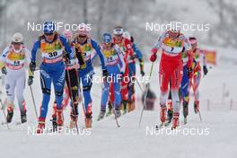 21.02.2009, Liberec, Czech Republic (CZE): group, in front Olga Savialova (RUS), Atomic, Rottefella, Alpina, Swix, adidas  - FIS nordic world ski championships, cross-country, pursuit women, Liberec (CZE). www.nordicfocus.com. © Hemmersbach/NordicFocus. Every downloaded picture is fee-liable.