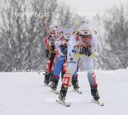 21.02.2009, Liberec, Czech Republic (CZE): Group, in front Lina Andersson (SWE), Madshus, Rottefella  - FIS nordic world ski championships, cross-country, pursuit women, Liberec (CZE). www.nordicfocus.com. © Hemmersbach/NordicFocus. Every downloaded picture is fee-liable.