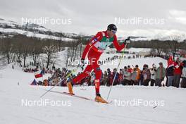 27.02.2009, Liberec, Czech Republic (CZE): Odd-Bjoern Hjelmeset (NOR), Rossignol, Rottefella, One Way  - FIS nordic world ski championships, cross-country, 4x10km men, Liberec (CZE). www.nordicfocus.com. © Hemmersbach/NordicFocus. Every downloaded picture is fee-liable.