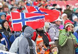 27.02.2009, Liberec, Czech Republic (CZE): feature, norwegian flags - FIS nordic world ski championships, cross-country, 4x10km men, Liberec (CZE). www.nordicfocus.com. © Hemmersbach/NordicFocus. Every downloaded picture is fee-liable.