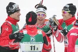 27.02.2009, Liberec, Czech Republic (CZE): feature , George Grey (CAN), Fischer , Ivan Babikov (CAN), Salomon , Alex Harvey (CAN), Salomon , Devon Kershaw (CAN), Fischer, Salomon, Swix  - FIS nordic world ski championships, cross-country, 4x10km men, Liberec (CZE). www.nordicfocus.com. © Domanski/NordicFocus. Every downloaded picture is fee-liable.