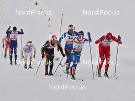 25.02.2009, Liberec, Czech Republic (CZE): group, l-r Axel Teichmann (GER), Madshus, Rottefella, Swix, adidas, Toko, Sami Jauhojaervi (FIN), Fischer, Rottefella, Swix, Ola Vigen Hattestad (NOR), Fischer, Rottefella, Swix  - FIS nordic world ski championships, cross-country, team sprint, Liberec (CZE). www.nordicfocus.com. © Hemmersbach/NordicFocus. Every downloaded picture is fee-liable.