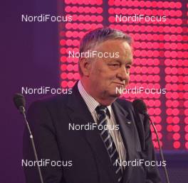 18.02.2009, Liberec, Czech Republic (CZE): Gian Franco Kasper (SUI), president of the FIS - FIS nordic world ski championships, opening ceremony, Liberec (CZE). www.nordicfocus.com. © Hemmersbach/NordicFocus. Every downloaded picture is fee-liable.