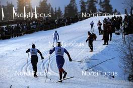 29.11.2009, Kuusamo, Finland (FIN): racers in the last uphill - FIS world cup cross-country, 15km men, Kuusamo (FIN). www.nordicfocus.com. © NordicFocus. Every downloaded picture is fee-liable.