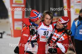29.11.2009, Kuusamo, Finland (FIN): Petter Northug (NOR), Fischer, Rottefella, Alpina, Ski Go, Swix  completely exhausted in the finish area - FIS world cup cross-country, 15km men, Kuusamo (FIN). www.nordicfocus.com. © NordicFocus. Every downloaded picture is fee-liable.