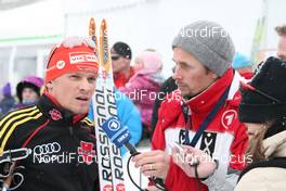 12.12.2009, Davos, Switzerland (SUI): Tobias Angerer (GER), Rossignol, Rottefella, One Way, adidas in interview with ARD - FIS world cup cross-country, 15km men, Davos (SUI). www.nordicfocus.com. © Hemmersbach/NordicFocus. Every downloaded picture is fee-liable.