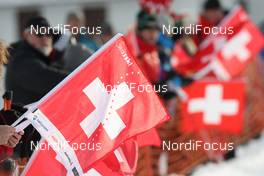 12.12.2009, Davos, Switzerland (SUI): Feature, Swissski flag - FIS world cup cross-country, 15km men, Davos (SUI). www.nordicfocus.com. © Hemmersbach/NordicFocus. Every downloaded picture is fee-liable.