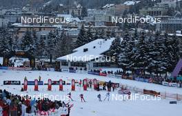 13.12.2009, Davos, Switzerland (SUI): venue, start area, with Davos in the background - FIS world cup cross-country, individual sprint, Davos (SUI). www.nordicfocus.com. © Hemmersbach/NordicFocus. Every downloaded picture is fee-liable.