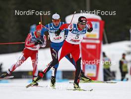 16.01.2009, Vancouver, Canada (CAN): group, in front Mario Stecher (AUT), Fischer, Rottefella  - FIS world cup nordic combined, individual gundersen HS140/10km, Vancouver (CAN). www.nordicfocus.com. © Hemmersbach/NordicFocus. Every downloaded picture is fee-liable.