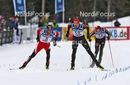 16.01.2009, Vancouver, Canada (CAN): group, l-r Mario Stecher (AUT), Fischer, Rottefella, Bjoern Kircheisen (GER), Fischer, Rottefella, Tino Edelmann (GER), Madshus, Rottefella, adidas  - FIS world cup nordic combined, individual gundersen HS140/10km, Vancouver (CAN). www.nordicfocus.com. © Hemmersbach/NordicFocus. Every downloaded picture is fee-liable.