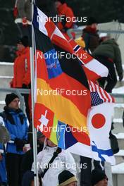 14.02.2009, Klingenthal, Germany (GER): Flags - FIS world cup nordic combined, individual gundersen HS140/10km, Klingenthal (GER). www.nordicfocus.com. © Lange/NordicFocus. Every downloaded picture is fee-liable.