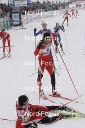 22.02.2009, Liberec, Czech Republic (CZE): finish: Mario Stecher (AUT), Fischer, Rottefella, Christoph Bieler (AUT), Atomic, Leki - FIS nordic world ski championships, nordic combined, individual gundersen NH HS100/10km, Liberec (CZE). www.nordicfocus.com. © Furtner/NordicFocus. Every downloaded picture is fee-liable.