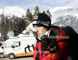 04.01.2009, Innsbruck, Austria (AUT): Gregor Schlierenzauer (AUT), Fischer - FIS world cup ski jumping, four hills tournament, individual HS130, Innsbruck (AUT). www.nordicfocus.com. © Furtner/NordicFocus. Every downloaded picture is fee-liable.