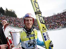 04.01.2009, Innsbruck, Austria (AUT): Gregor Schlierenzauer (AUT), Fischer - FIS world cup ski jumping, four hills tournament, individual HS130, Innsbruck (AUT). www.nordicfocus.com. © Furtner/NordicFocus. Every downloaded picture is fee-liable.