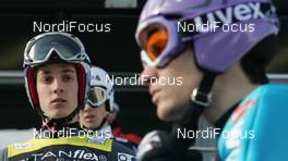 08.02.2009, Willingen, Germany (GER): Gregor Schlierenzauer (AUT), Fischer , Martin Schmitt (GER), Atomic   - FIS world cup ski jumping, individual HS145, Willingen (GER). www.nordicfocus.com. © Domanski/NordicFocus. Every downloaded picture is fee-liable.