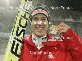28.02.2009, Liberec, Czech Republic (CZE): Andreas Kuettel (SUI), gold medal - FIS nordic world ski championships, ski jumping, medals, Liberec (CZE). www.nordicfocus.com. © Furtner/NordicFocus. Every downloaded picture is fee-liable.