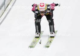 28.12.2009, Oberstdorf, Germany (GER): Andreas Kuettel (SUI), Fischer, adidas  - FIS world cup ski jumping, training, four hills tournament, individual HS137, Oberstdorf (GER). www.nordicfocus.com. © Domanski/NordicFocus. Every downloaded picture is fee-liable.